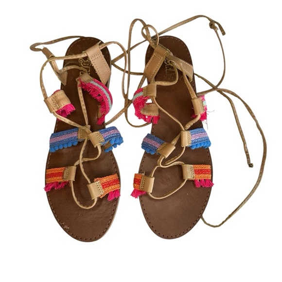 Brash Women’s Rio Leg Wrap Flat Sandal – Size 9.5 - Picture 2 of 5